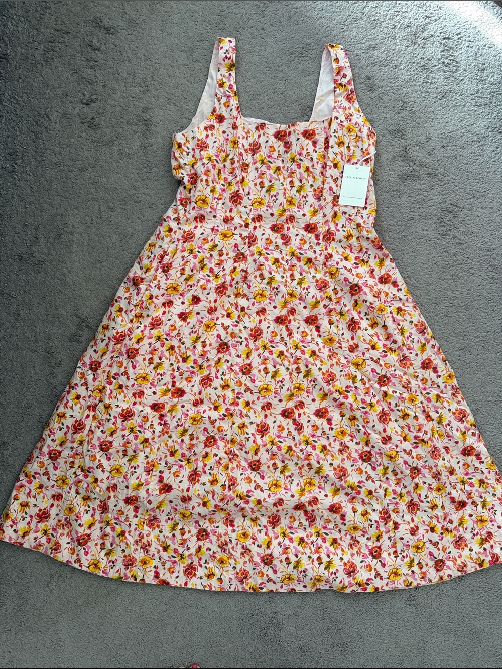 Floral Pink & Yellow Sundress